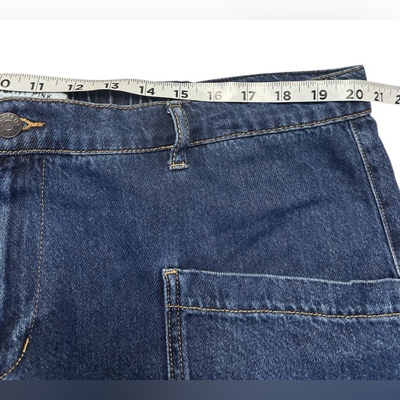 Celebrity Pink XXXL Wide Leg Utility Jeans Patch Pocket Carpenter Dark Wash Boho - Picture 7 of 8